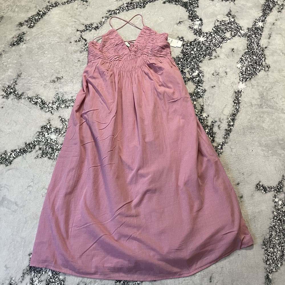 Treasure Bond Dress‎ Womens Size Medium Pink Prince Smocked Bodice Maxi